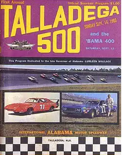 1969 Talladega 500 program cover