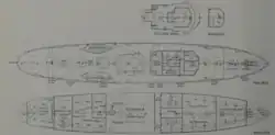 A top-down view of several decks of Dione's interior