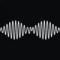A waveform with "AM" written in the middle against a black background.