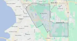 Baymeadows is shaded
