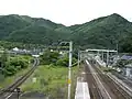 On the platform, looking toward Tōjō