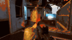 A visual demonstration of the "wall jump" mechanic featured in Call of Duty: Black Ops 7.