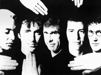 Bourgeois Tagg in 1987. This is the full image used on the cover of their album Yoyo.