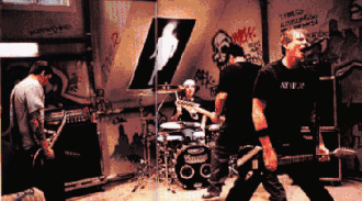 The group during the music video for "I Feel So".