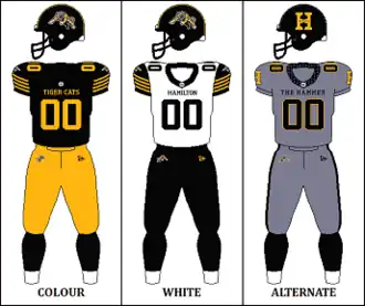 Hamilton Tiger-Cats uniforms