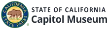 The California State Parks seal with the name of the museum