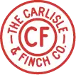 Corporate logo. There is a large "CF" in the center of a circle, surrounded by the text "The Carlisle & Finch Co."