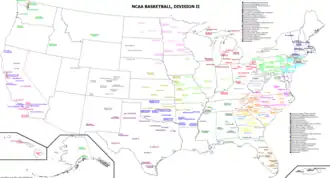 Image 11A map of all NCAA Division II basketball teams (from College basketball)