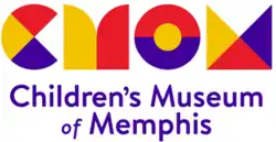"CMOM" with each letter containing sections in bright yellow, red and violet