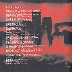 lyric booklet page