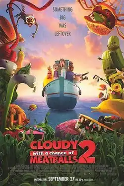 A boat approaching an island of strange creatures