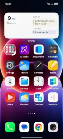 ColorOS 16 home screen