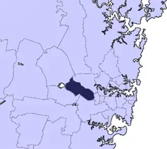 Location in Metropolitan Sydney