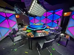 Picture of the A Starstruck Odyssey set which shows the table, light and camera layout