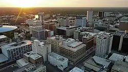 Downtown Wichita viewed from Broadway and English (2025)