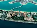 Ocean-side aerial view of Atlantis, The Palm