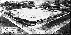 Artist's conception of Engels Stadium in 1930
