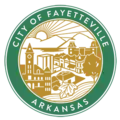Official seal of Fayetteville, Arkansas
