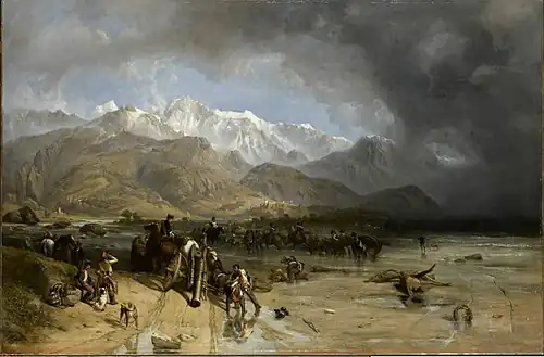 French Troops Fording the Margra (1847)