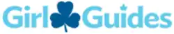 Logo consisting of a dark blue clover with light blue letters reading "Girl Guides"