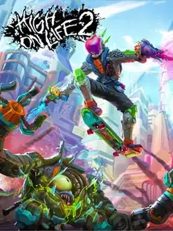 Cover art depicting the player character on a skateboard shooting guns
