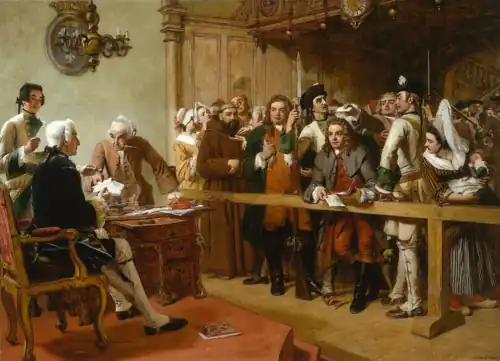 Hogarth Brought Before the Governor of Calais as a Spy 1851