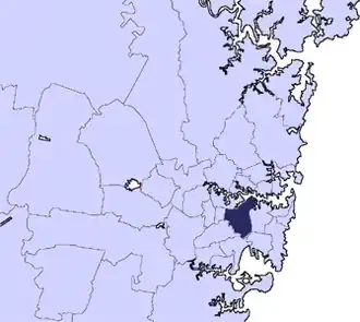 Location in Metropolitan Sydney