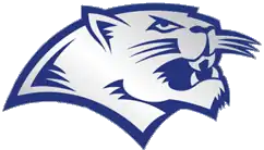 A white tiger head logo on a deep blue background.