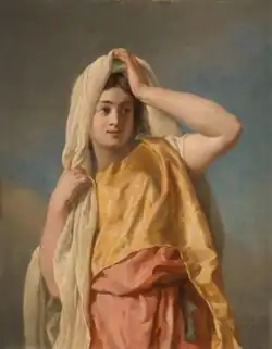 A Young Woman Lifting Her Veil by Nicolas-Guy Brenet