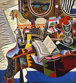 Image 42Joan Miró, Horse, Pipe and Red Flower, 1920, abstract Surrealism, Philadelphia Museum of Art (from History of painting)