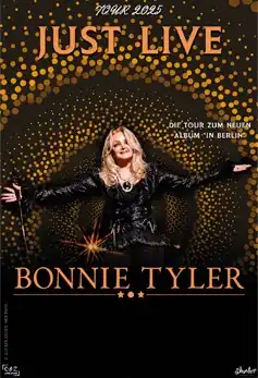 Vertical image featuring an image of Bonnie Tyler.