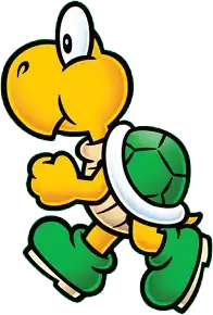 A green Koopa Troopa