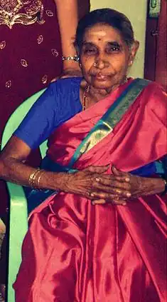 Subbalakshmi at her residence in Hyderabad