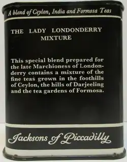 The Lady Londonderry tea sources