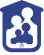 Logo of the National Housing Trust featuring silhouettes of a family in a blue house