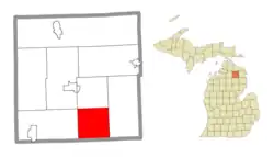 Location within Montmorency County