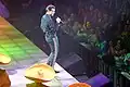 Luis Miguel singing during the concert in Hidalgo (Oct / 12 / 05)