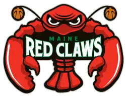 The Maine Red Claws logo, used from 2009 to 2021