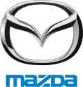 The brand symbol, adopted in 1997, with the V-shape wings inside, standing for “growth” and “improvement” and Mazda logo in Mazda blue.[34]
