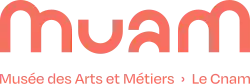 "muam" in offset orange letters