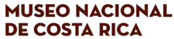 The name of the museum in maroon text