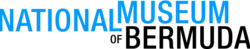 The museum name in blue and black letters