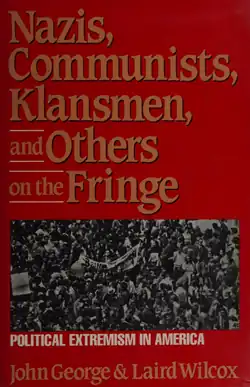 Red cover with an image of a crowd in black and white