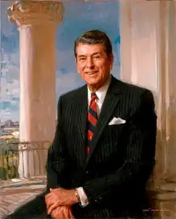 Official White House portrait of Ronald Reagan by Everett Kinstler