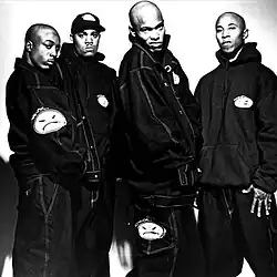 Original lineup circa 1993: left to right: Suavé, Big DS, Sticky Fingaz and Fredro Starr