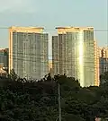 Pacific Plaza Towers' west side as seen from EDSA-Ayala