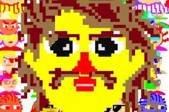 Screenshot from Paper Rad's Facemaker video (2005).
