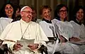 Pope Francis visiting All Saints' in 2017.