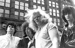 Electric Eels, 1975. Left to right: Brian McMahon, Dave E., John D Morton and Nick Knox Photo:Michele Zalopany