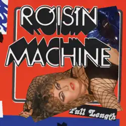photo of Róisín Murphy in a fishnet top shoulder standing with stylized name type on red background